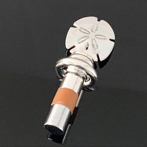 NIB Hans Turnwald Bottle stopper Sand Dollar Shell NIB in box silver tone